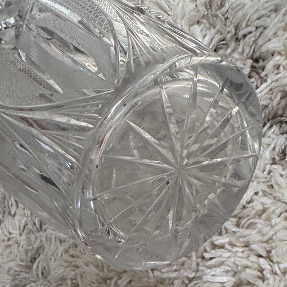 Czech Crystal Vase 🏺 very heavy - Picture 6 of 10